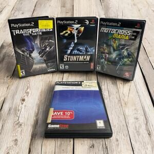 PlayStation 2 PS2 Stuntman Transformer Motocross Mania 3 Incredible Bundle Lot 4